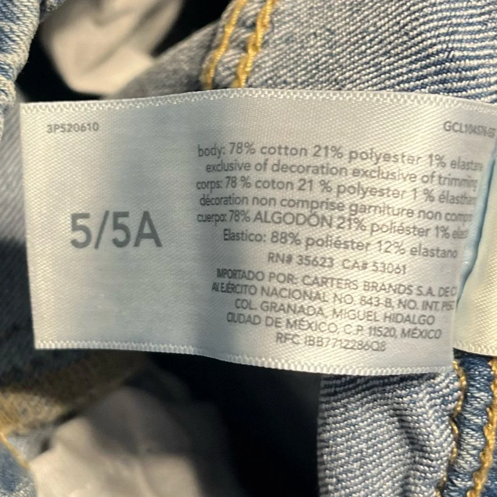 OshKosh B'gosh Kids Faded Blue Pull on Skinny Jeans 5/5A